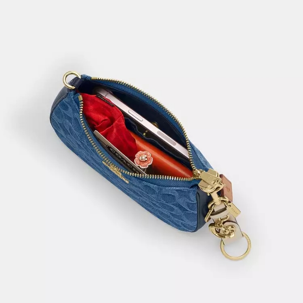 Coach Teri Mini Crossbody Bag In Signature Denim - Picture 13 of 16
